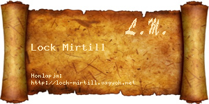 Lock Mirtill névjegykártya