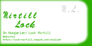 mirtill lock business card
